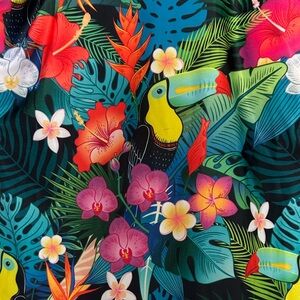Colorful Tropical Print Swimsuit